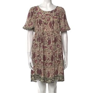 Natalie Martin Brown Boho Silk Mini Dress Size S